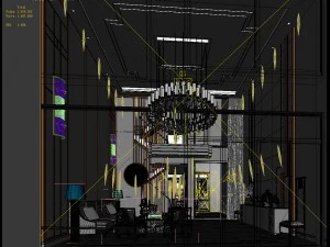 stylish avant-garde living room design 66 3D Model