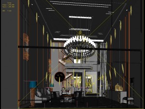 stylish avant-garde living room design 66 3D मॉडल