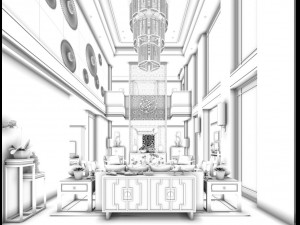 stylish avant-garde living room design 67 Modello 3D