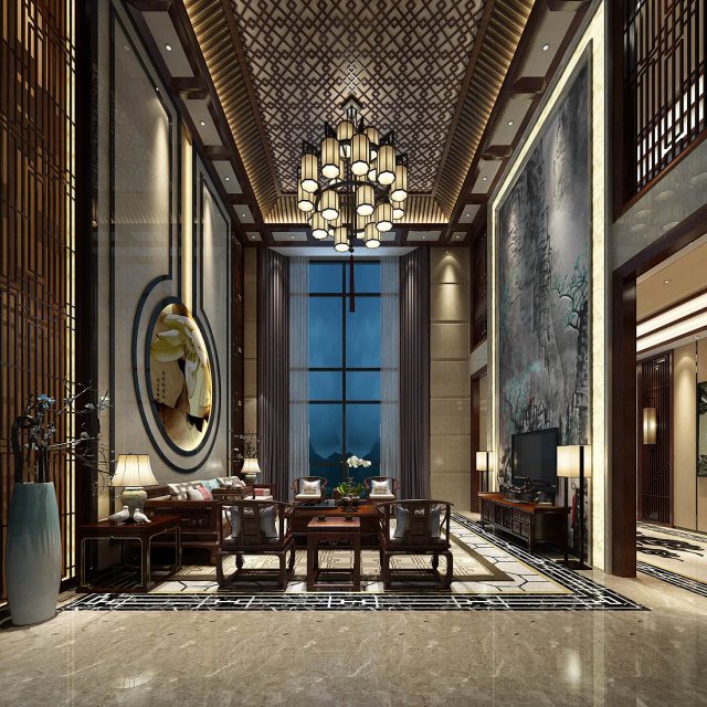 stylish avant-garde living room design 68 3D मॉडल .c4d .max .obj .3ds .fbx .stl .blend 