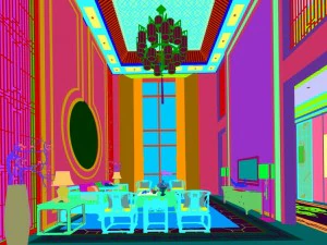 stylish avant-garde living room design 68 3D Model