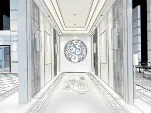 stylish avant-garde living room design 68 3D Model