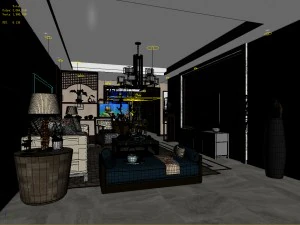 stylish avant-garde living room design 69 3D Model