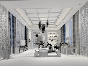 stylish avant-garde living room design 70 3D Model