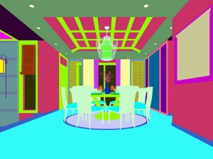 stylish avant-garde living room design 70 Model 3D