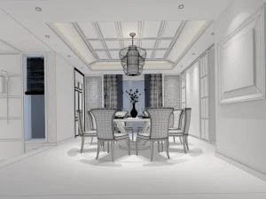 stylish avant-garde living room design 70 3D Model