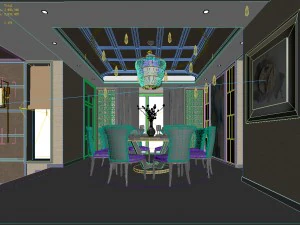 stylish avant-garde living room design 70 3D Model
