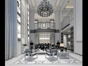 stylish avant-garde living room design 71 3D Model