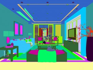 stylish avant-garde living room design 72 3D Model