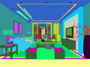 stylish avant-garde living room design 72 3D Model