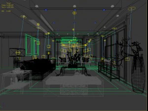 stylish avant-garde living room design 72 3D Model