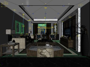 stylish avant-garde living room design 72 3D Model