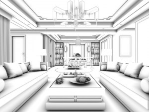 stylish avant-garde living room design 73 3D Модель