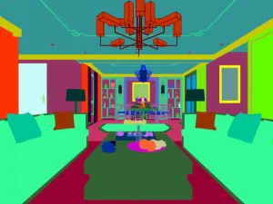 stylish avant-garde living room design 73 3D Model