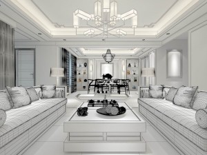 stylish avant-garde living room design 73 3D Модель