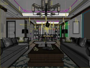 stylish avant-garde living room design 73 3D Model