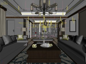 stylish avant-garde living room design 73 3D Модель