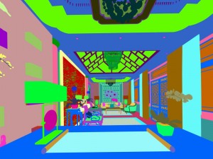 stylish avant-garde living room design 74 Model 3D