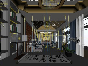 stylish avant-garde living room design 74 Model 3D
