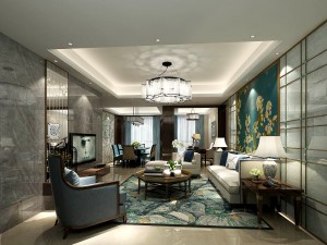 stylish avant-garde living room design 75 3D Model