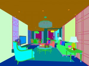 stylish avant-garde living room design 75 3D Model