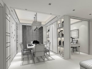 stylish avant-garde living room design 75 3D Model