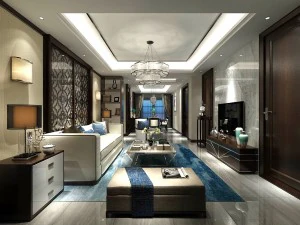 şık avangart oturma odası tasarımı 76 3D Model