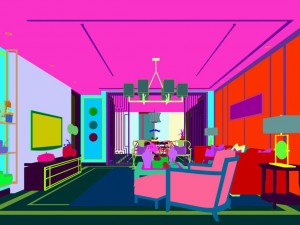 stylish avant-garde living room design 77 Model 3D