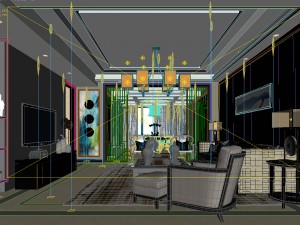 stylish avant-garde living room design 77 Model 3D
