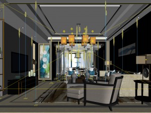 stylish avant-garde living room design 77 Model 3D