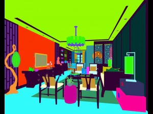 stylish avant-garde living room design 78 3D Model