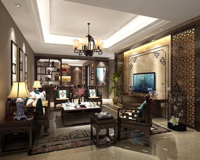 stylish avant-garde living room design 79 3D 模型 .c4d .max .obj .3ds .fbx .stl .blend 