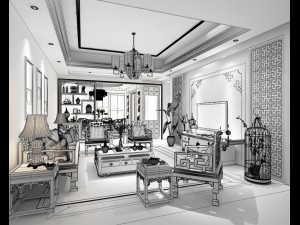 stylish avant-garde living room design 79 3D 模型