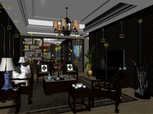 stylish avant-garde living room design 79 3D 模型