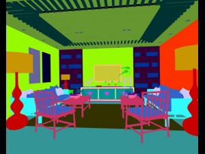 stylish avant-garde living room design 80 3D Model