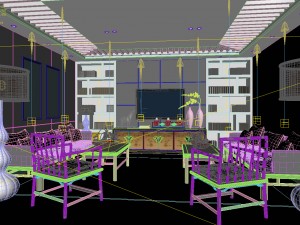 stylish avant-garde living room design 80 3D Model