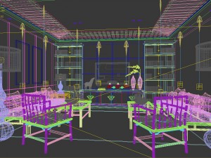 stylish avant-garde living room design 80 3D Model