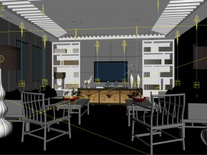 stylish avant-garde living room design 80 3D Model