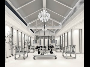 stylish avant-garde living room design 81 3D Model