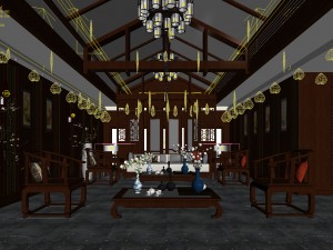 stylish avant-garde living room design 81 3D Model
