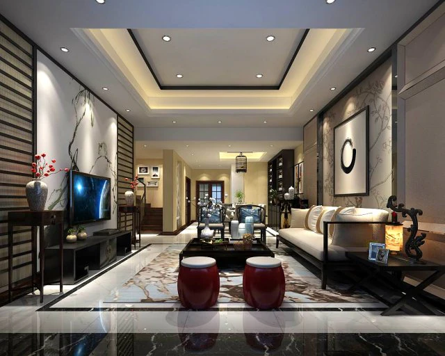 stylish avant-garde living room design 82 3D Model .c4d .max .obj .3ds .fbx .stl .blend 