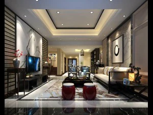 elegante soggiorno dal design d'avanguardia 82 Modello 3D