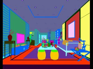 stylish avant-garde living room design 82 3D Model