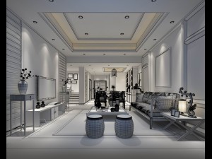 stylish avant-garde living room design 82 3D मॉडल