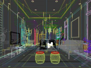 stylish avant-garde living room design 82 3D Model