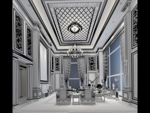 stylish avant-garde living room design 83 3D मॉडल