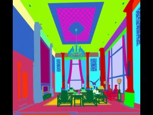 stylish avant-garde living room design 83 3D Model
