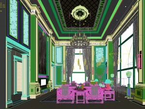 stylish avant-garde living room design 83 3D Model