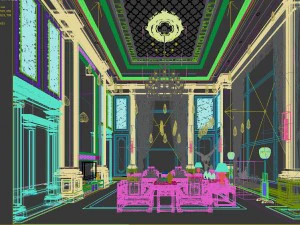 stylish avant-garde living room design 83 3D Model