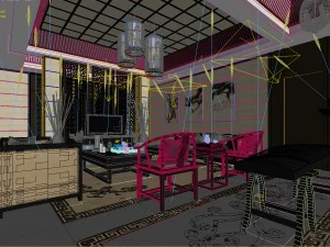 stylish avant-garde living room design 84 3D Model